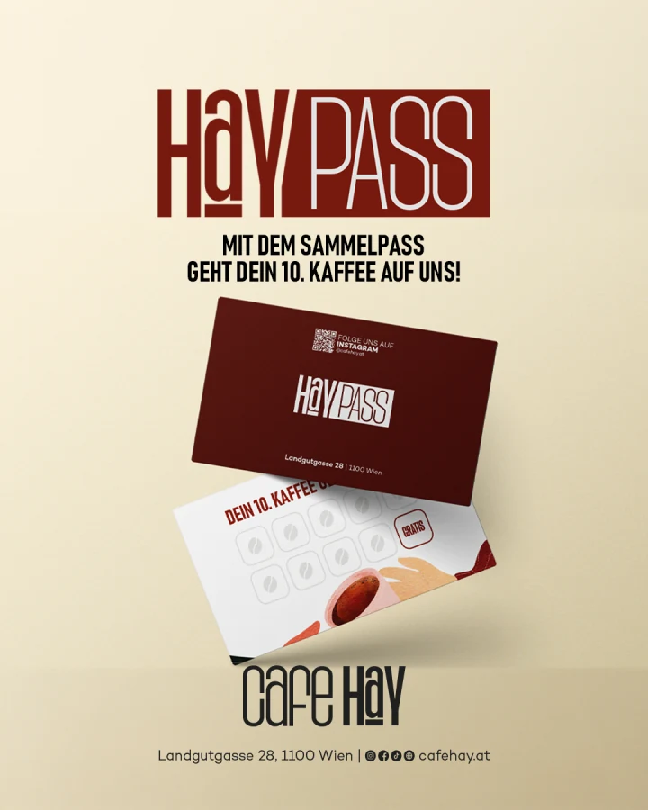 HayPass — Social-Media-Design für Cafe Hay