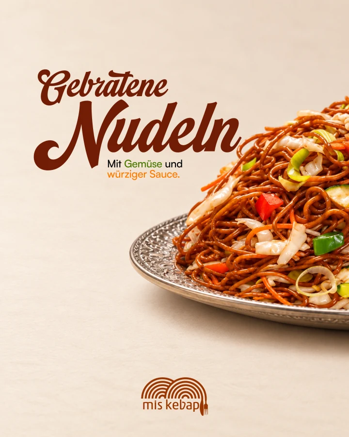 Gebratene Nudeln — Social-Media-Design für Mis Kebap